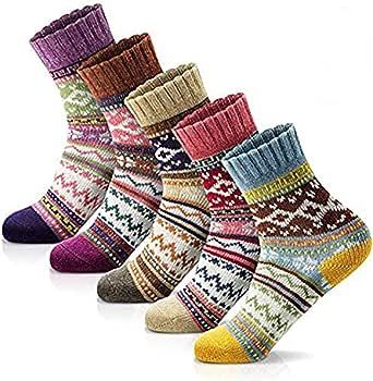 MORECOO Womens Winter Socks Gift Box Free Size Thick Wool Soft Warm Casual Socks for Women Socks Christmas Gifts